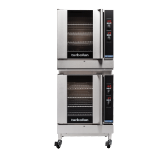 Turbofan G32D4/2C Digital Gas Convection Ovens Double Stacked With Castor Base Stand