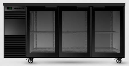Skope Back Bar 3 Glass Swing Door Chiller