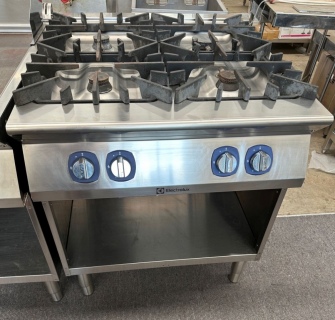 Electrolux 900XP 4 Burner Gas Cook Top on Open Cabinet Base POA