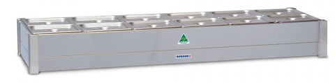 Roband Hot Bain Marie BM26A fits 2 row x 6 1/2 size pans 12x 1/2 size 100mm pans & lids included