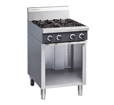 Cobra C6D 4 Burner Gas Cooktop on Cabinet Base
