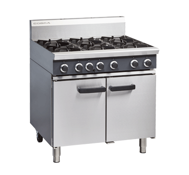 Cobra CR9D 6 Burner Gas Range on Static Gas Oven
