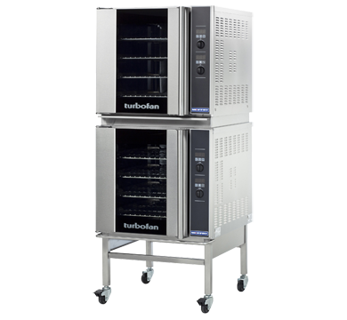 Turbofan E32D4/2C - Full Size Tray Digital Electric Convection Ovens Double Stacked With Castor Base