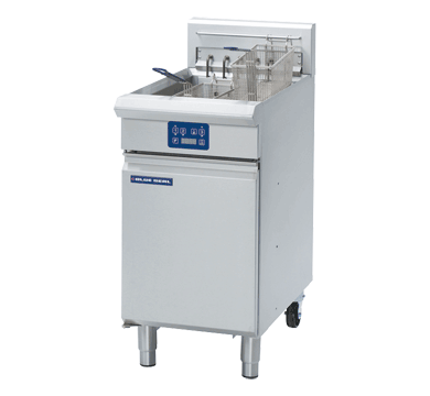 Blue Seal E43E Single Pan 2 Basket Electric Fryer with Product Timers