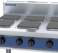Blue Seal E516S-LS 6 Hob Electric Cooktop on Leg Stand, sealed hobs