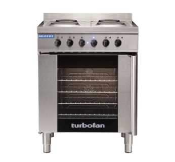 Turbofan E931 4 Hob Electric Range on Electric Convection Oven