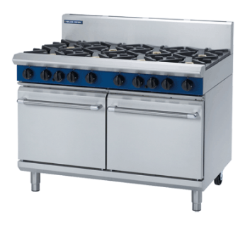 Blue Seal G528D 8 Burner Gas Range with Double Static Gas Oven