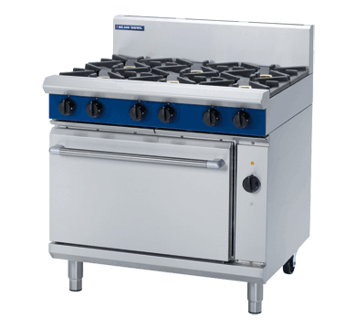Blue Seal GE56D 6 Burner Gas Range on Electric Convection Oven