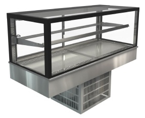Cossiga GOGRF15 Refrigerated Glass on Glass Counter Top Display Cabinet