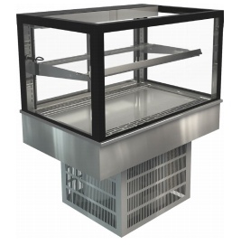 Cossiga GOGRF9 Refrigerated Glass on Glass Counter Top Display Cabinet