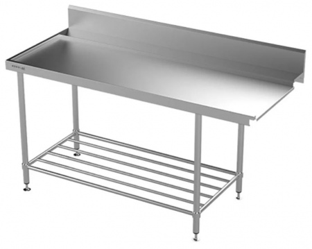 Modular Stainless 1650mm wide Left Hand Feed Dishwasher Outlet Bench