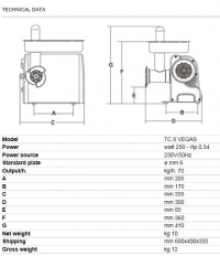 Sirman TC 8 Vegas Mincer