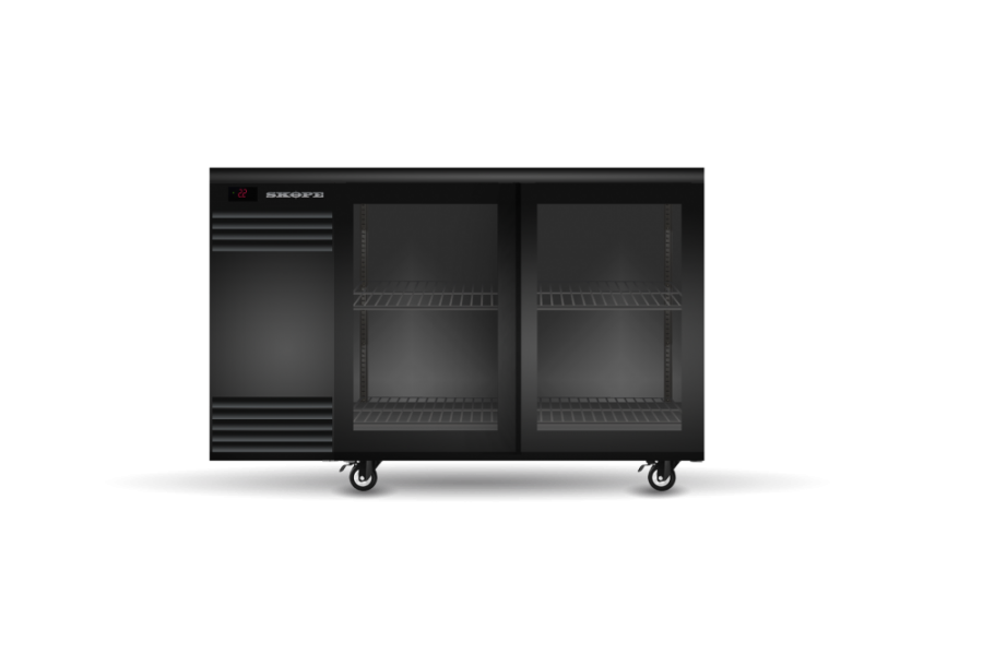 Skope Back Bar 2 Glass Sliding Door Chiller New Equipment