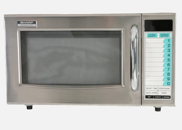 Sharp Stainless Steel Commercial Microwave 1000W - New Equipment